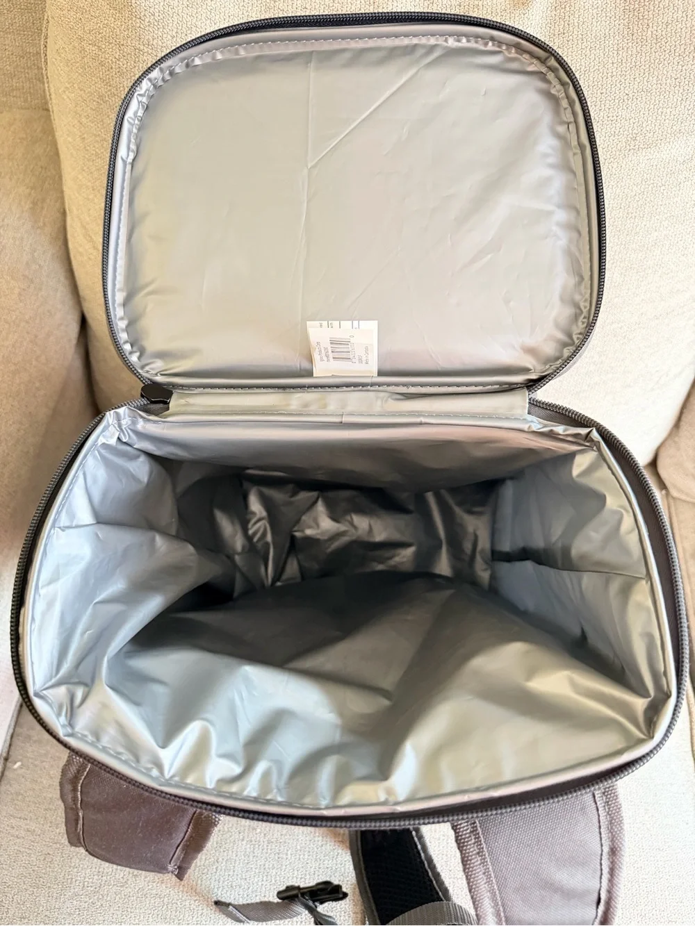 Igloo Gray Backpack Cooler with Blue Zipper Accents